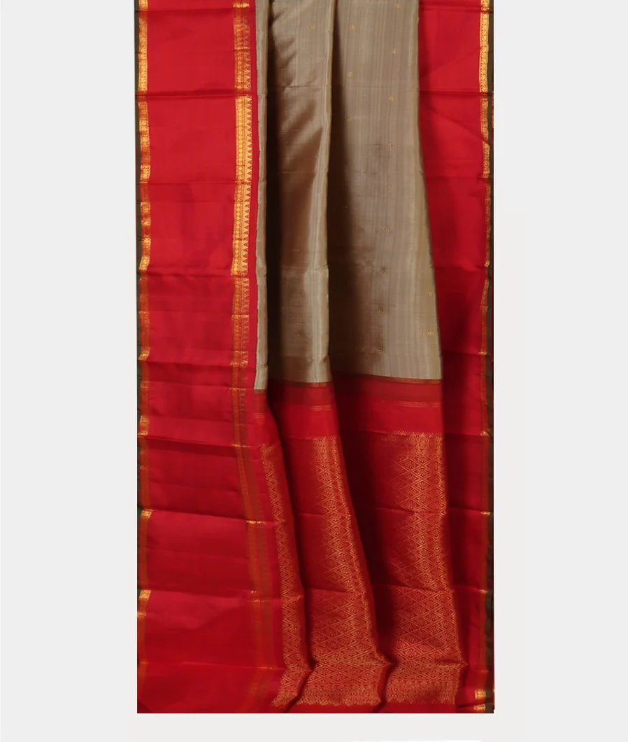Grey Handwoven Kanjivaram Silk Saree T4368282