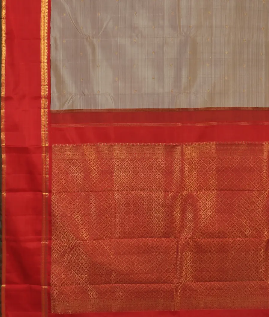 Grey Handwoven Kanjivaram Silk Saree T4368284