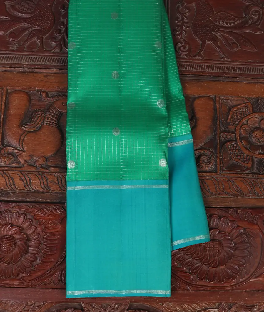 Green Handwoven Kanjivaram Silk Saree T454589-image