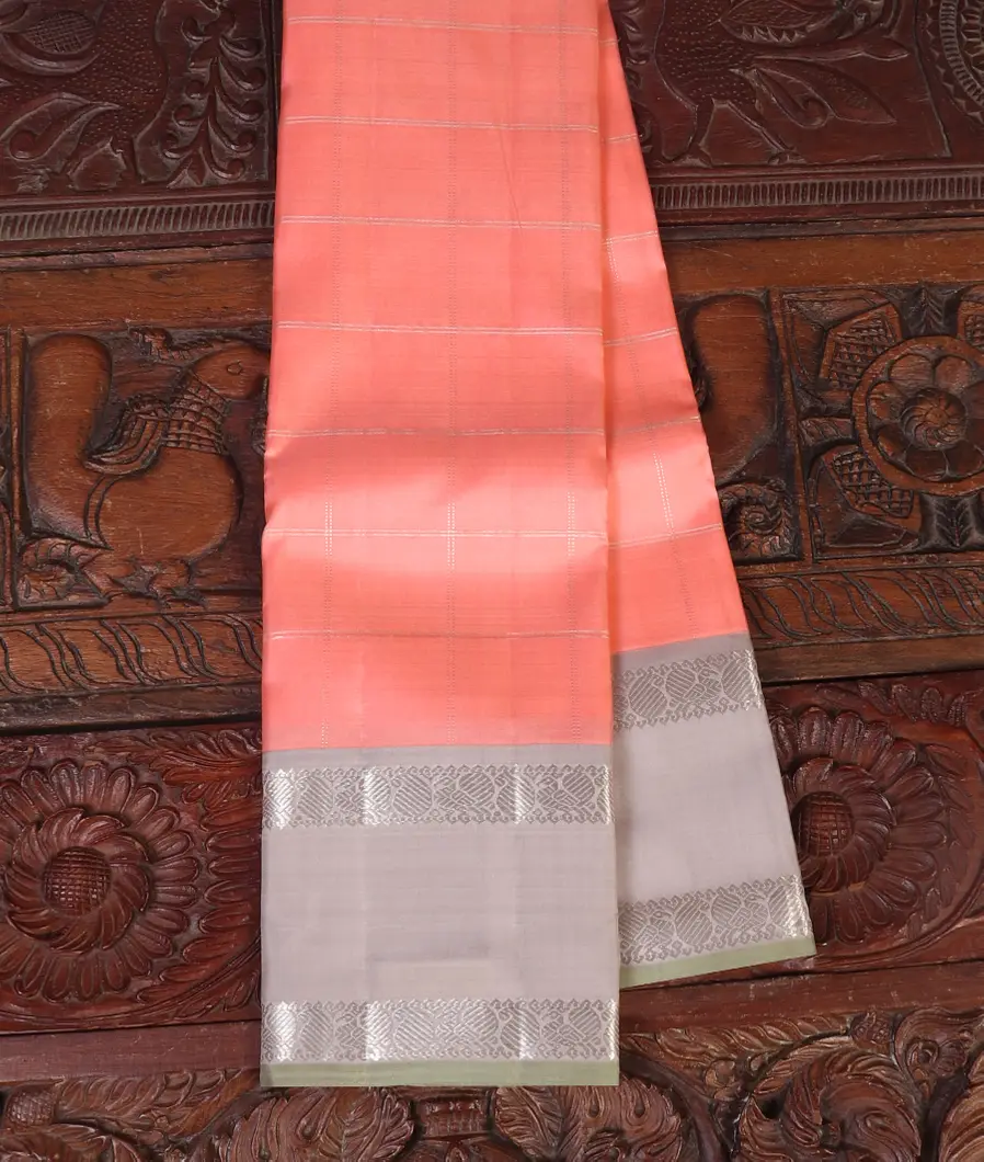 Peach Handwoven Kanjivaram Silk Saree T456353-image