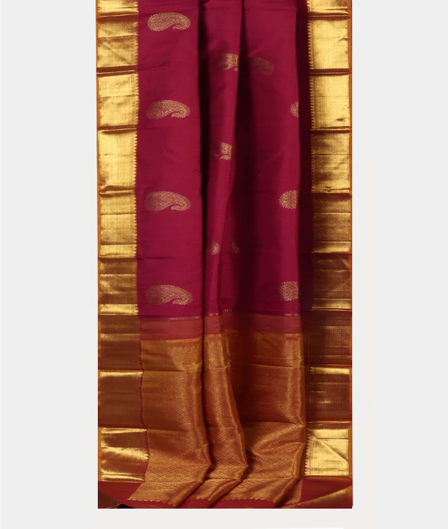Red Handwoven Kanjivaram Silk Saree T4489552