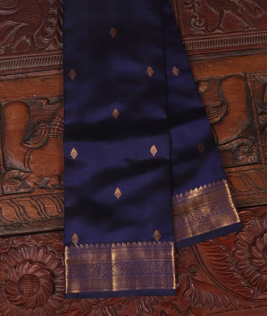 Blue Handwoven Kanjivaram Silk Dupatta T440393-image