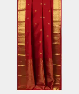 Red Handwoven Kanjivaram Silk Saree T4484332
