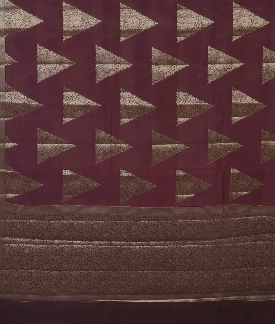 Burgundy Chaniya Silk Saree T4559074