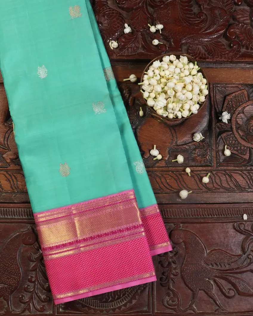Light Blue Handwoven Kanjivaram Silk Saree T448102-image