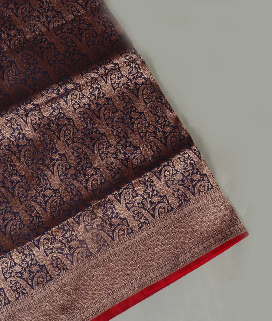 Blue Banaras Silk Saree T457616-image