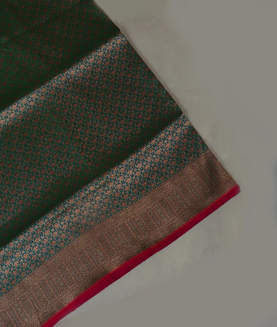 Peacock Blue Banaras Silk Saree T457643-image