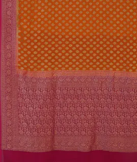 Orange Banaras Georgette Saree T4436854