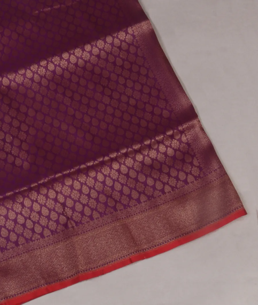 Purple Banaras Silk Saree T455734-image