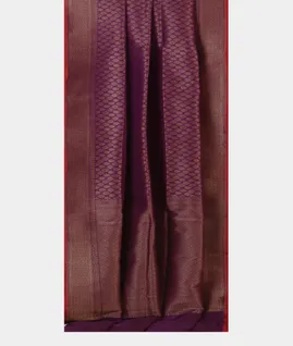 Purple Banaras Silk Saree T4557342
