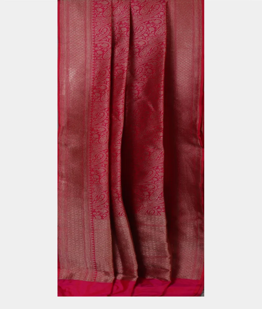 Magenta Banaras Silk Saree T4575972
