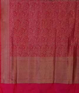 Magenta Banaras Silk Saree T4575974