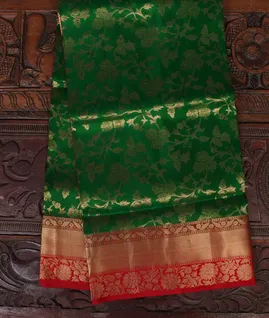 Green Soft Silk Saree T4290491