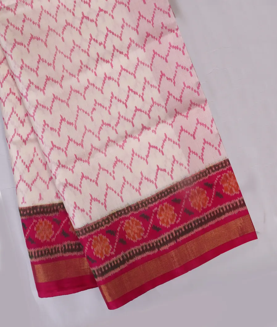 White Patola Silk Saree T428998-image