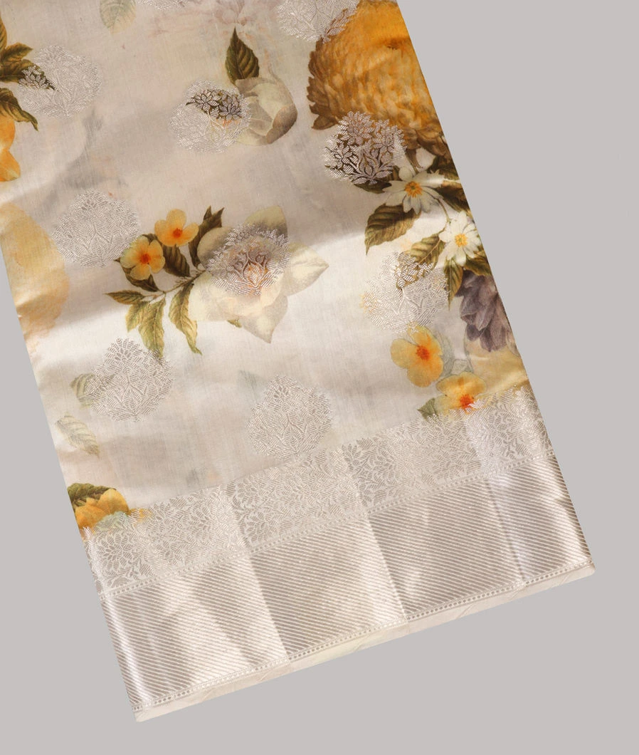 Off-White Chaniya Silk Saree T448845-image