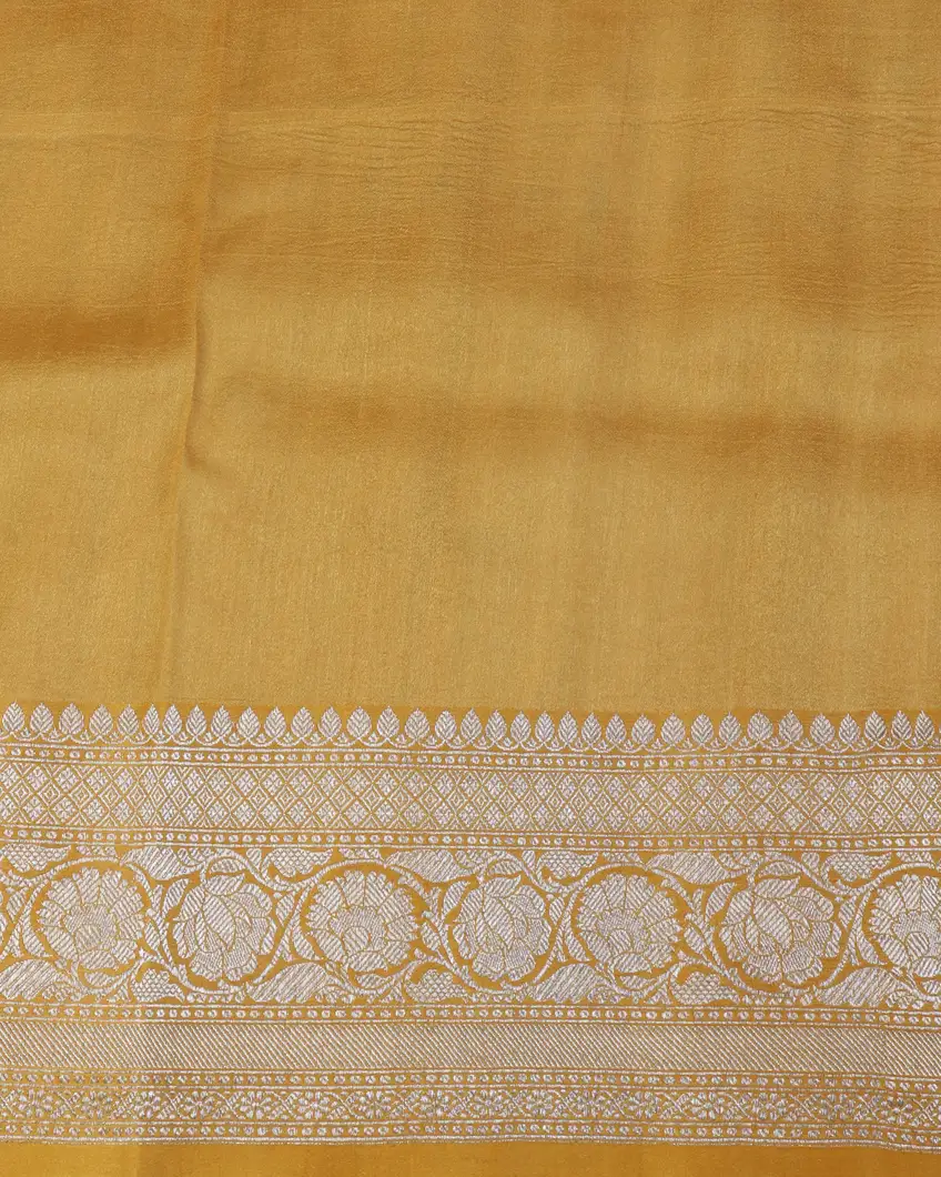 Yellow Banaras Kathan Silk Saree T4547563