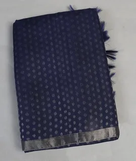 Blue Woven Raw Silk Saree T4458041