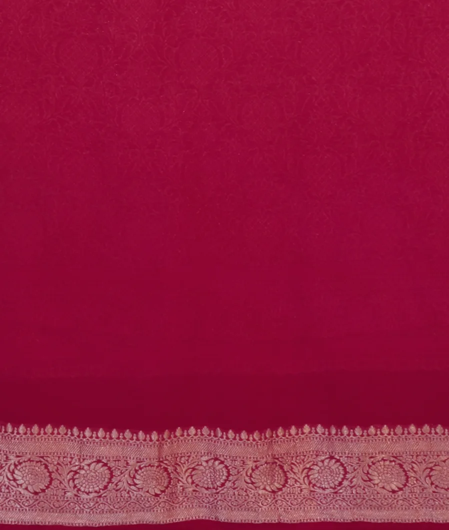 Magenta Banaras Georgette Silk Saree T4595643