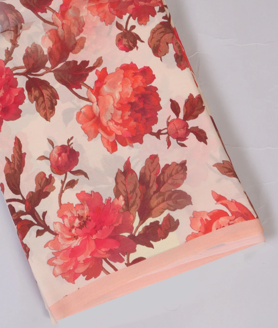 Cream Crepe Silk Saree T285704-image