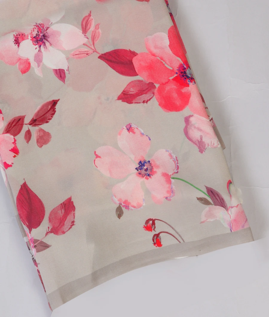 Grey Crepe Silk Saree T430834-image