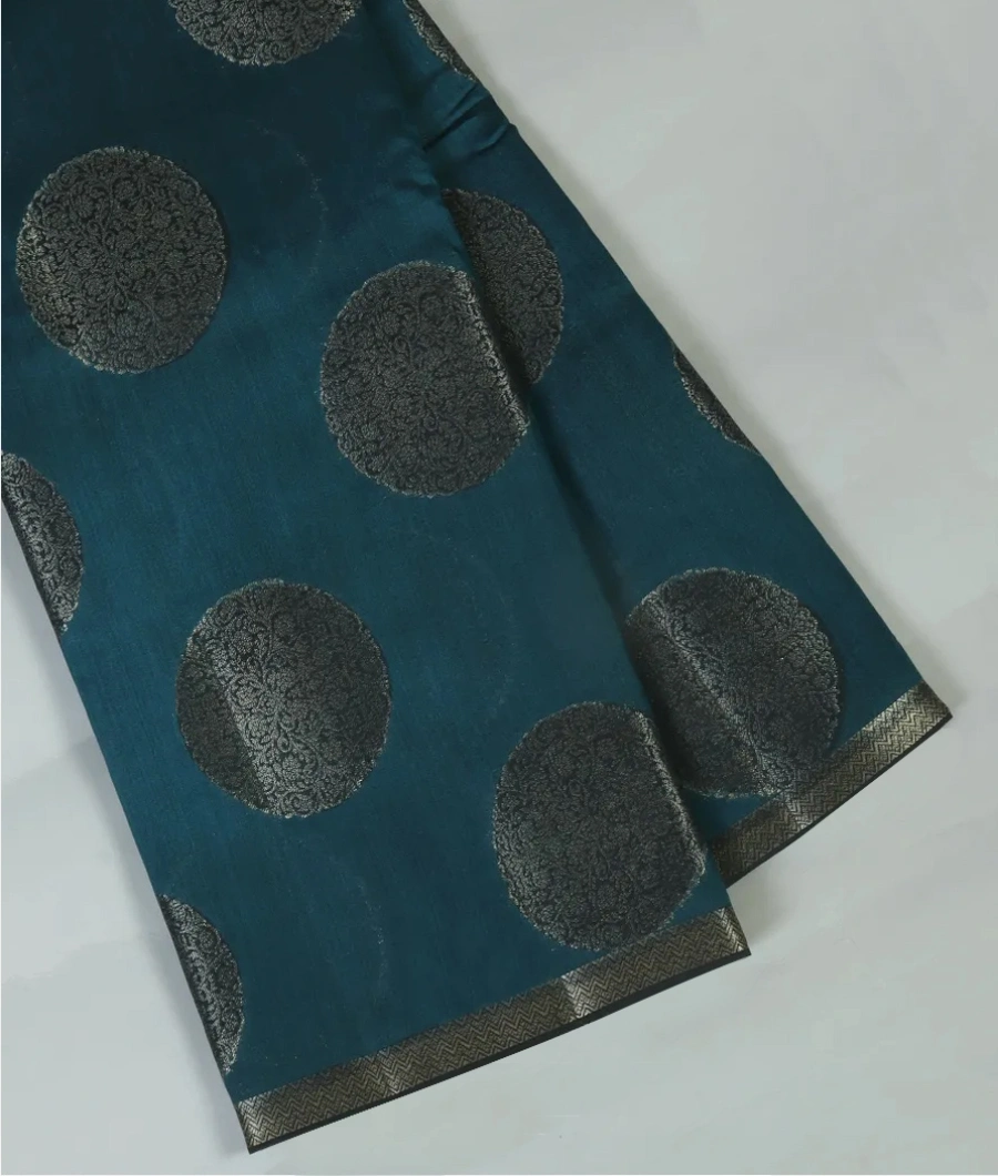 Blue Chaniya Silk Saree T455888-image