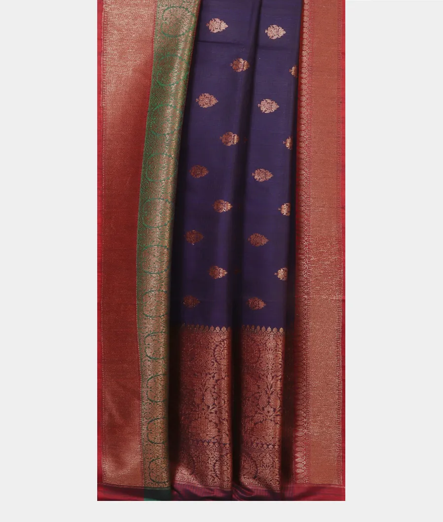 Purple Banaras Tussar Saree T4596482