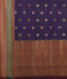 Purple Banaras Tussar Saree T4596484