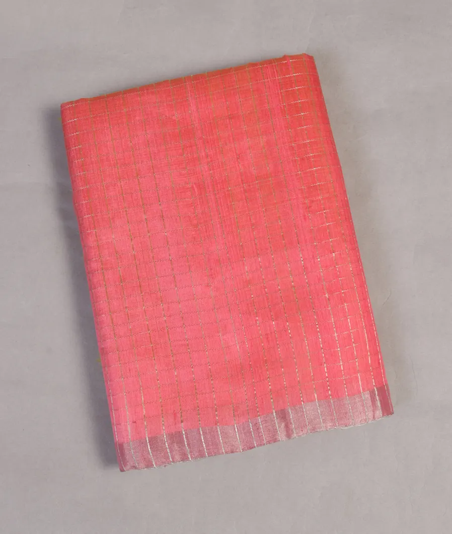Peach Woven Raw Silk Saree T445791-image