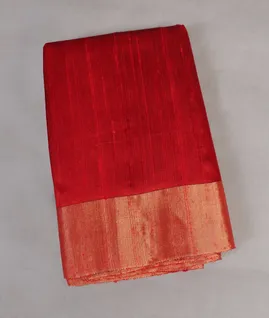 Red Woven Raw Silk Saree T4594311