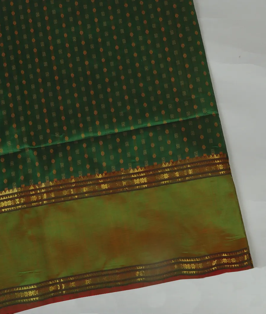 Green Silk Cotton Saree T460292-image