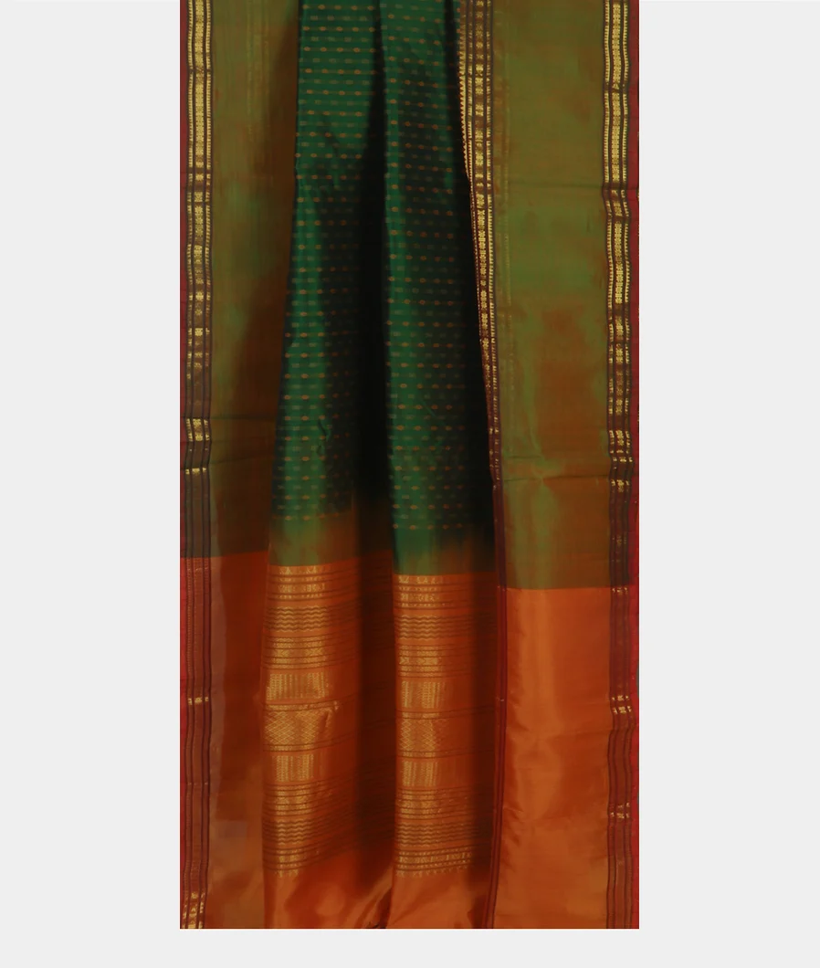 Green Silk Cotton Saree T4602922