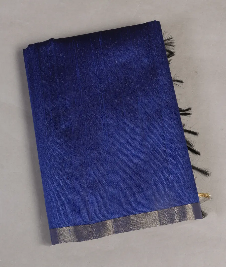 Blue Woven Raw Silk Saree T459417-image