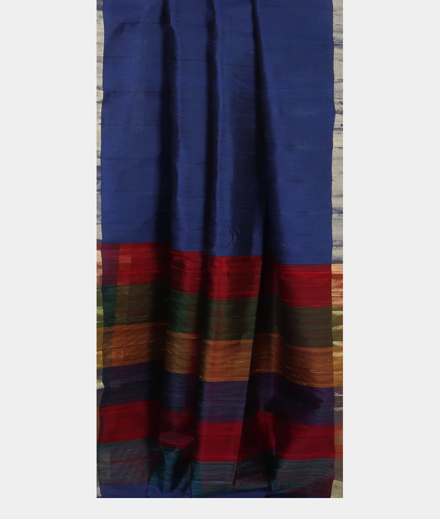 Blue Woven Raw Silk Saree T4594172