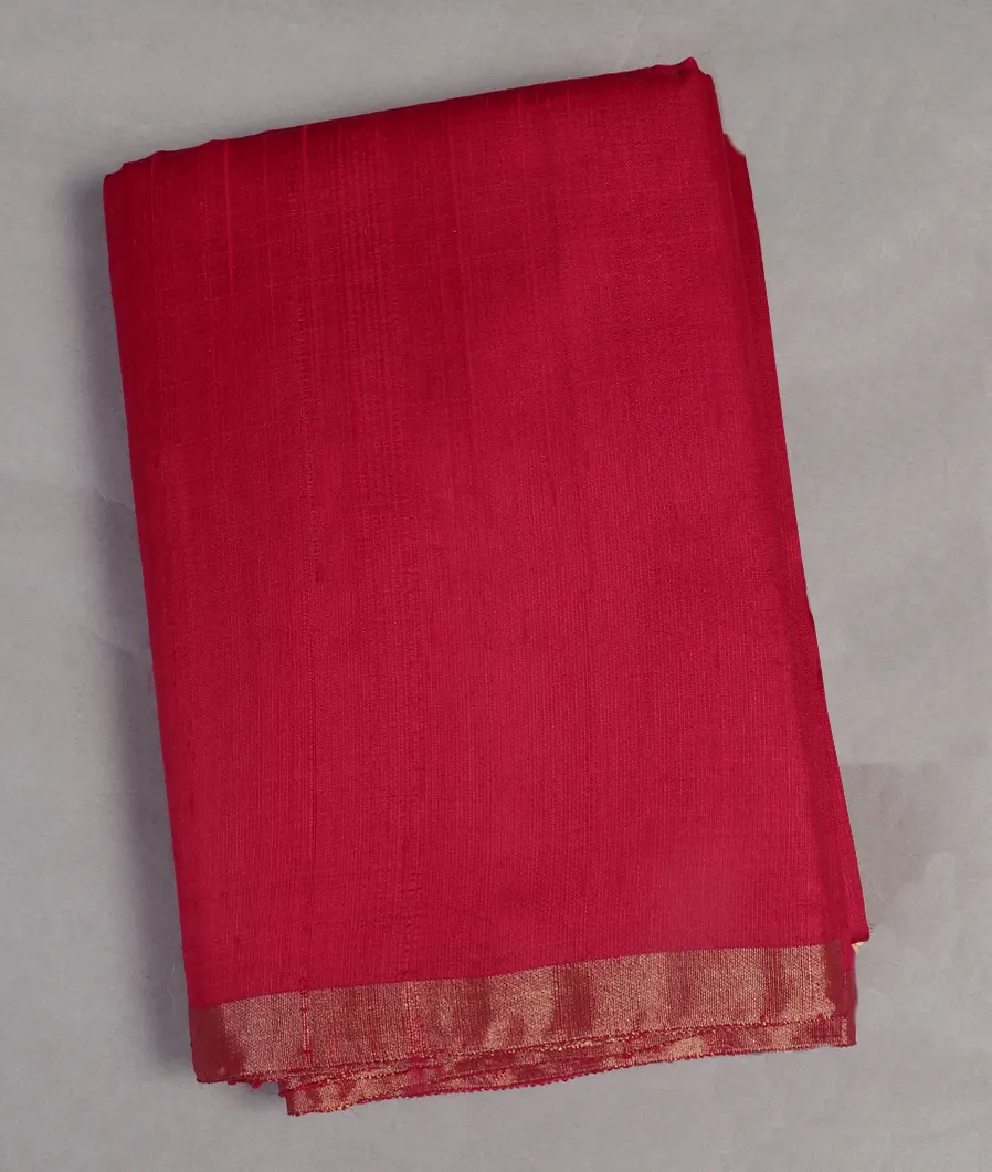 Pinkish Red Woven Raw Silk Saree T457814-image