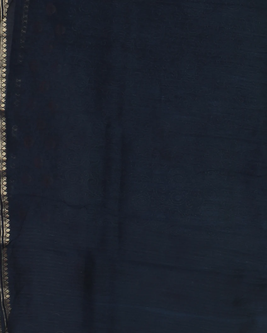 Blue Tussar Printed Saree T3943523