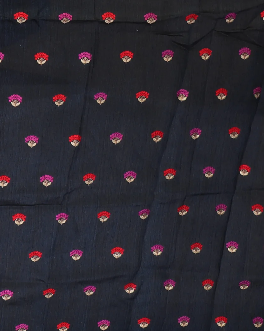 Blue Tussar Printed Saree T3943522