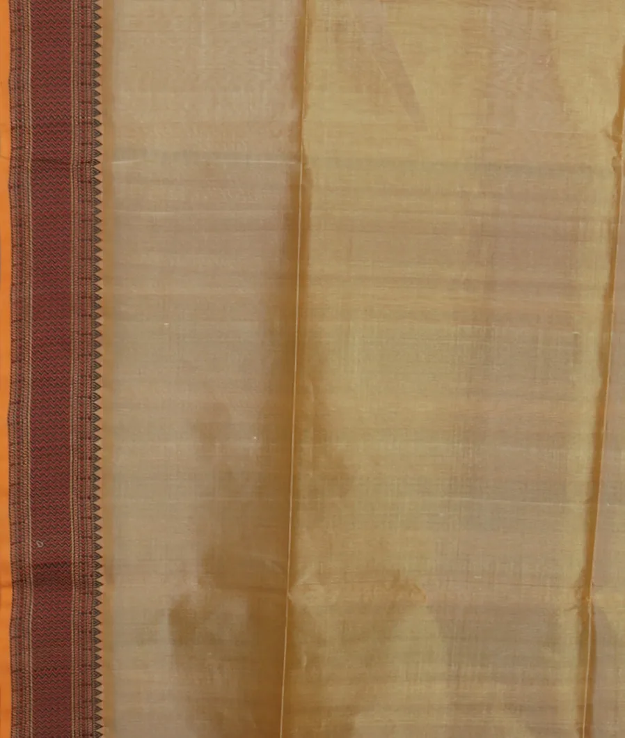 Beige Silk Cotton Saree T4603673