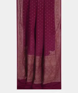 Purple Banaras Crepe Silk Saree T4595892