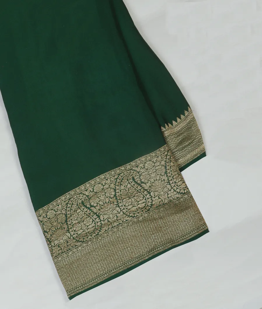 Green Mysore Crepe Silk Saree T458011-image
