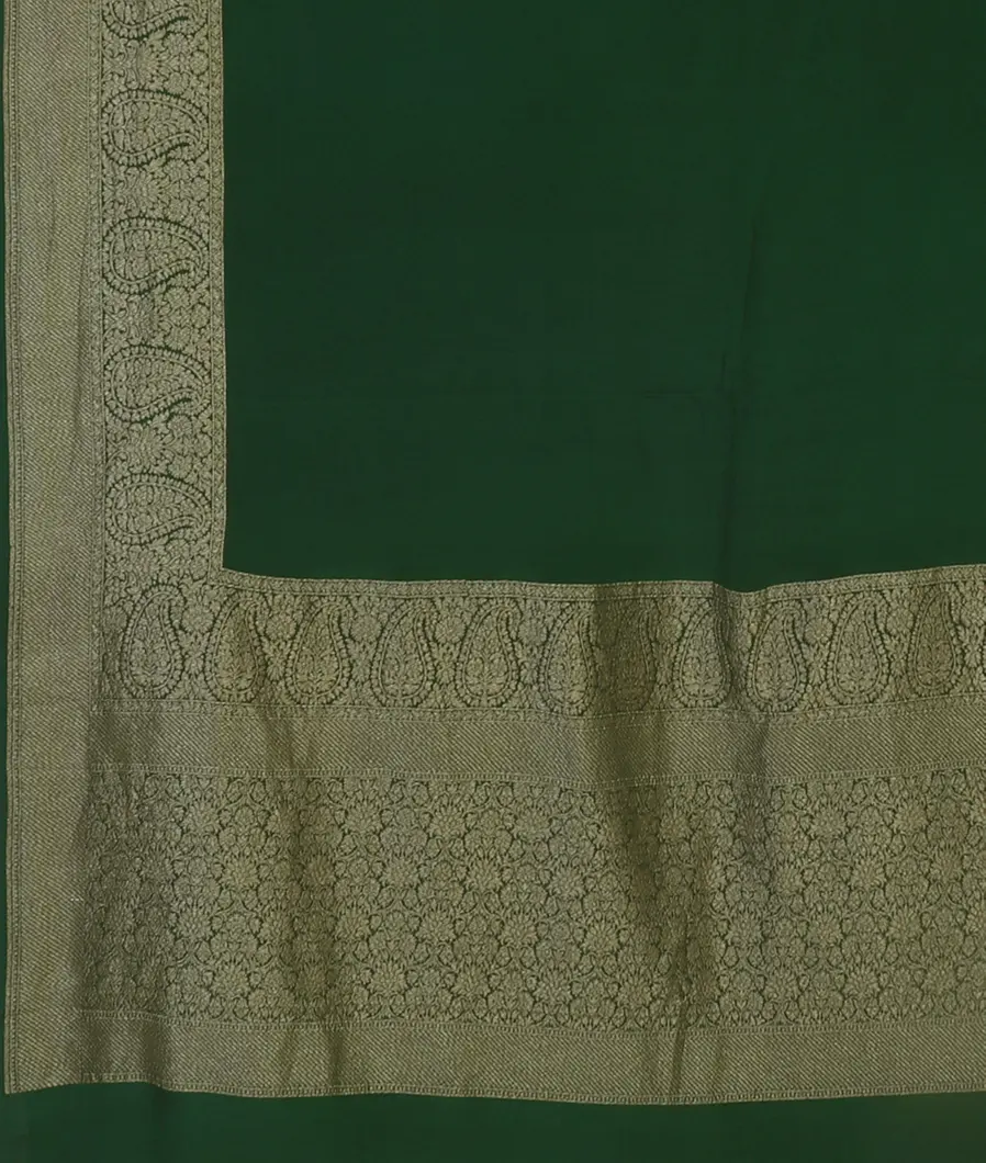 Green Mysore Crepe Silk Saree T4580114