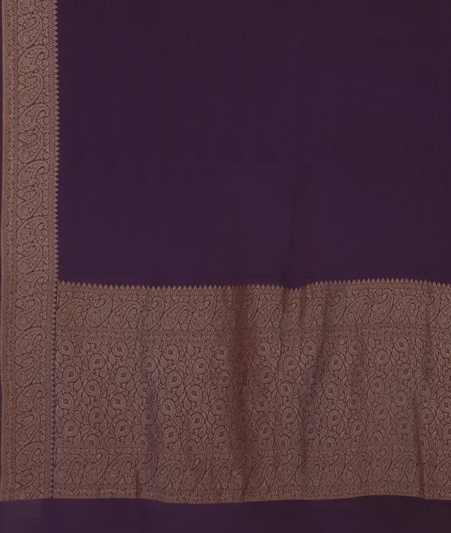 Purple Mysore Crepe Silk Saree T4580124