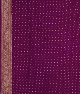 Purple Banaras Crepe Silk Saree T4596283