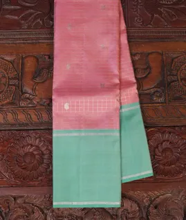 Pink Handwoven Kanjivaram Silk Saree T4545941