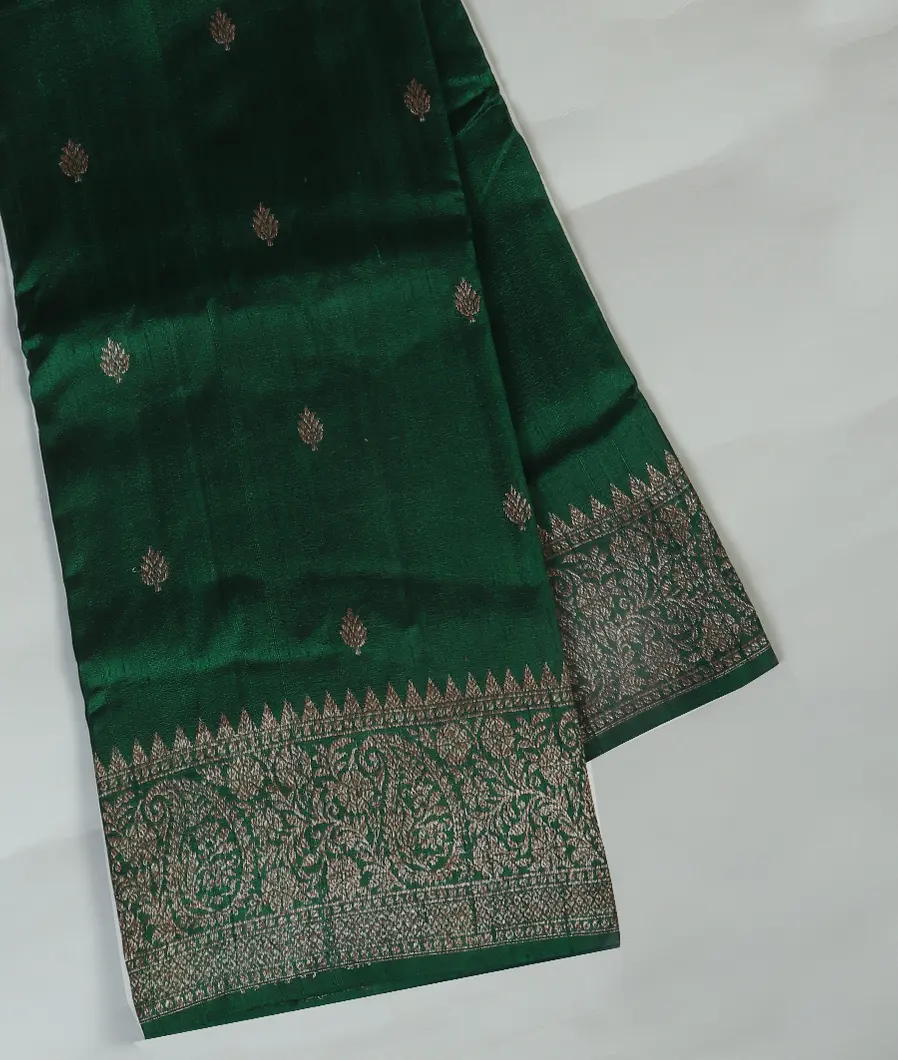 Green Banaras Tussar Saree T457944-image