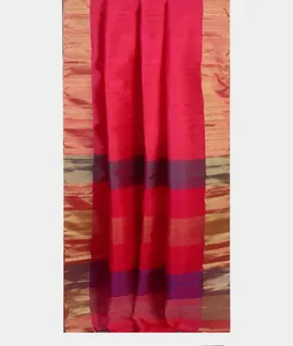 Magenta  Woven Raw Silk Saree  T4594342