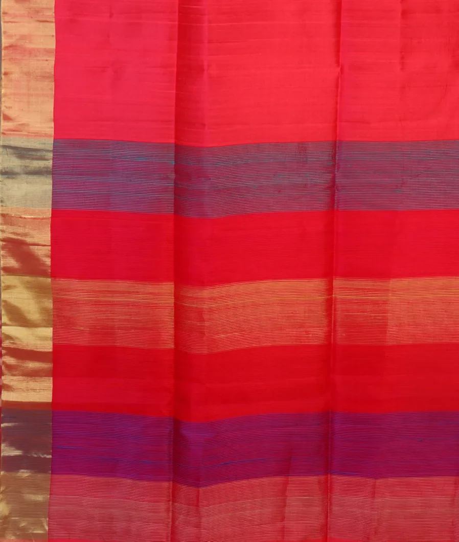 Magenta  Woven Raw Silk Saree  T4594344