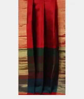 Red Woven Raw Silk Saree T4577992