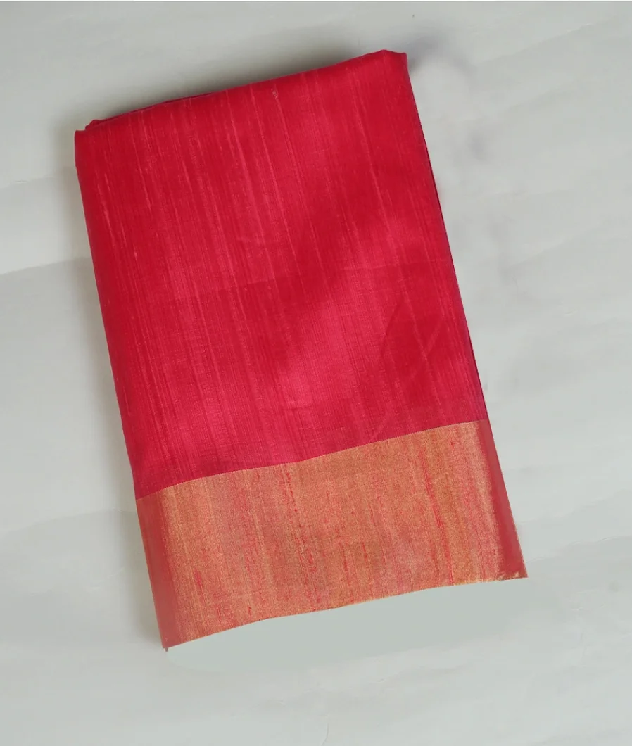 Magenta Woven Raw Silk Saree T459434-image