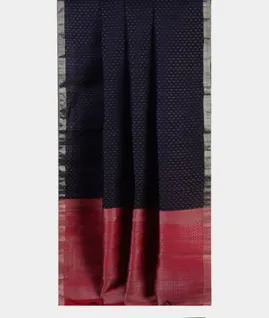 Blue Woven Raw Silk Saree T4577872