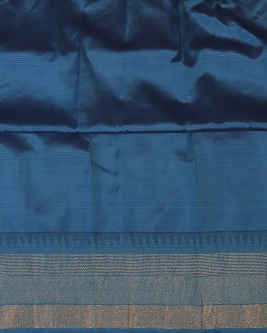 Blue Printed Soft Silk Saree T4533324